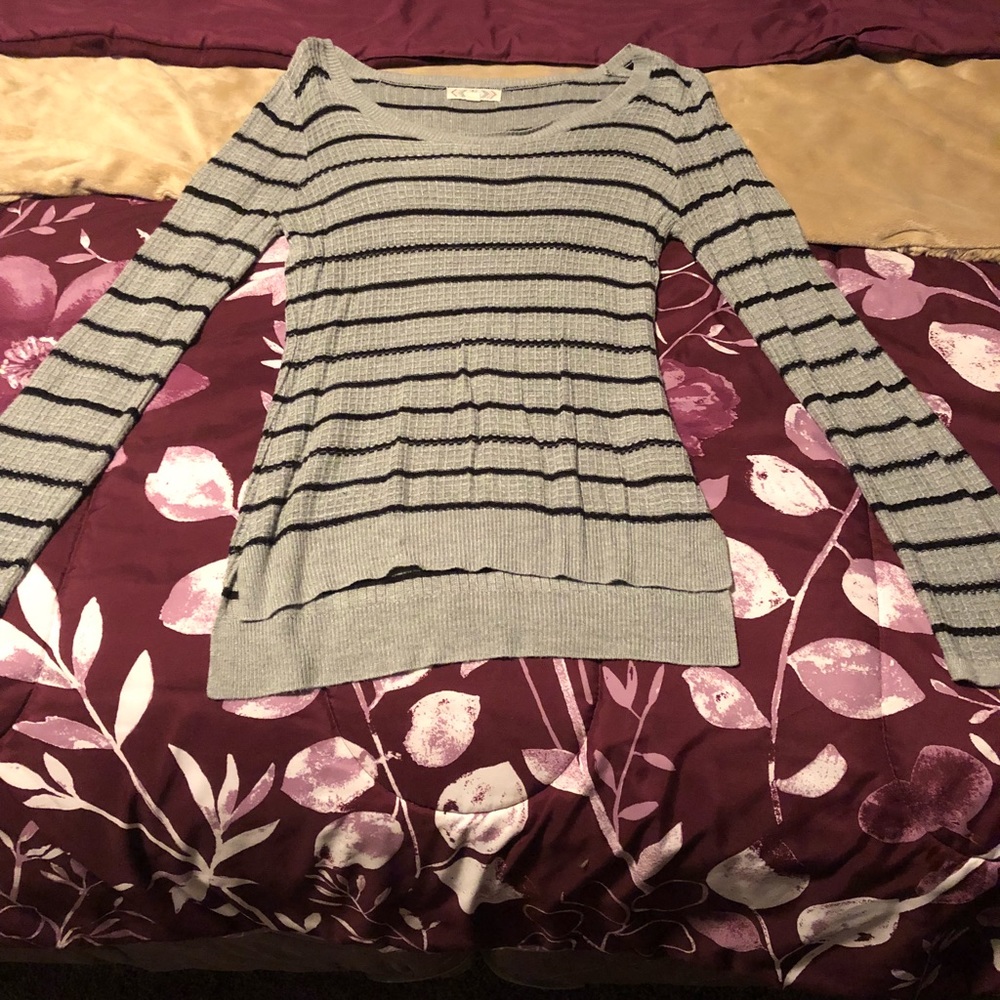 Gray and black striped longsleeve